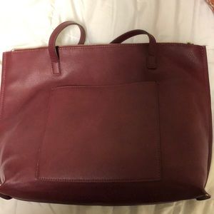 Red leather bag